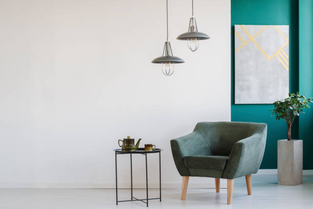 istock Stylish indoors with armchair 957714160