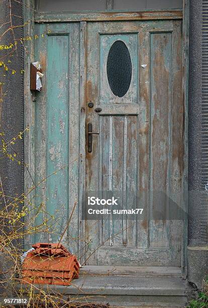 Door To An Abandoned House Stock Photo - Download Image Now - Abandoned, Closed, Color Image