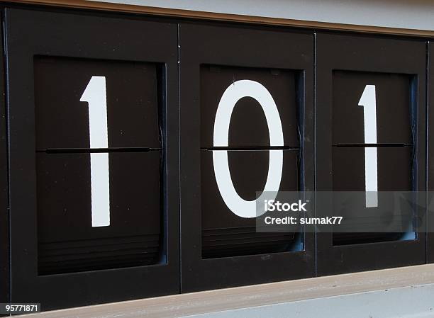 Number 101 On The Information Table Stock Photo - Download Image Now - Beginnings, Binary Code, Black Color