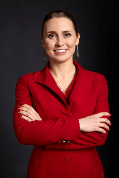 istock Business Woman in Red 957728108