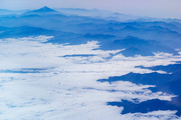 Mt. Chokai seen from the top of Mt. Iwate