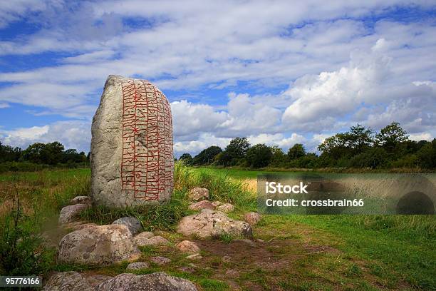 Runestone Oland Sweden Stock Photo - Download Image Now - Runes, Stone - Object, Symbol