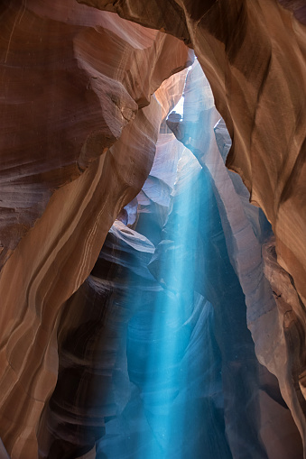 A landscape from within Antelope Canyon