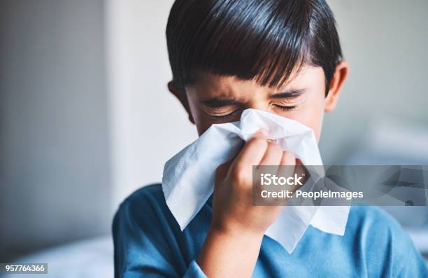 Ahchoo Stock Photo - Download Image Now - Child, Allergy, Sneezing