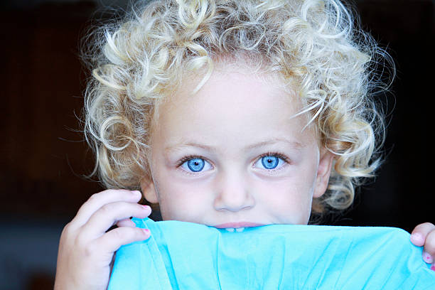 pretty toddler portrait stock photo