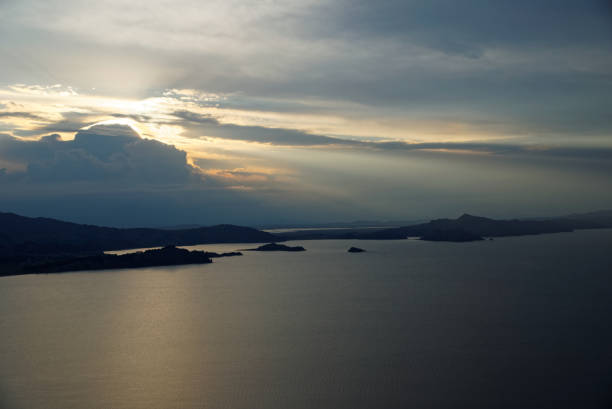 Sunset above Lake Titicaca from the Island