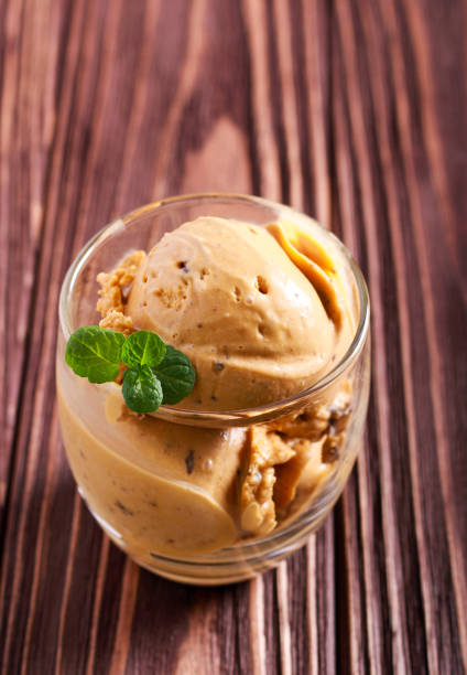 istock Salted caramel ice cream with chocolate chips 957773840