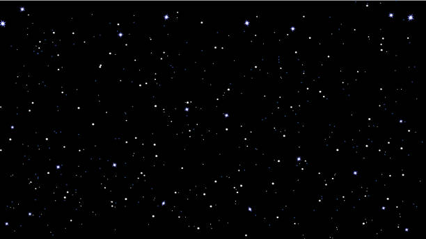 illustrazioni stock, clip art, cartoni animati e icone di tendenza di stelle cielo notte illustrazione vettoriale - cielo stellato