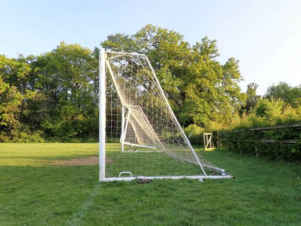 istock Football goals with nets 957782314