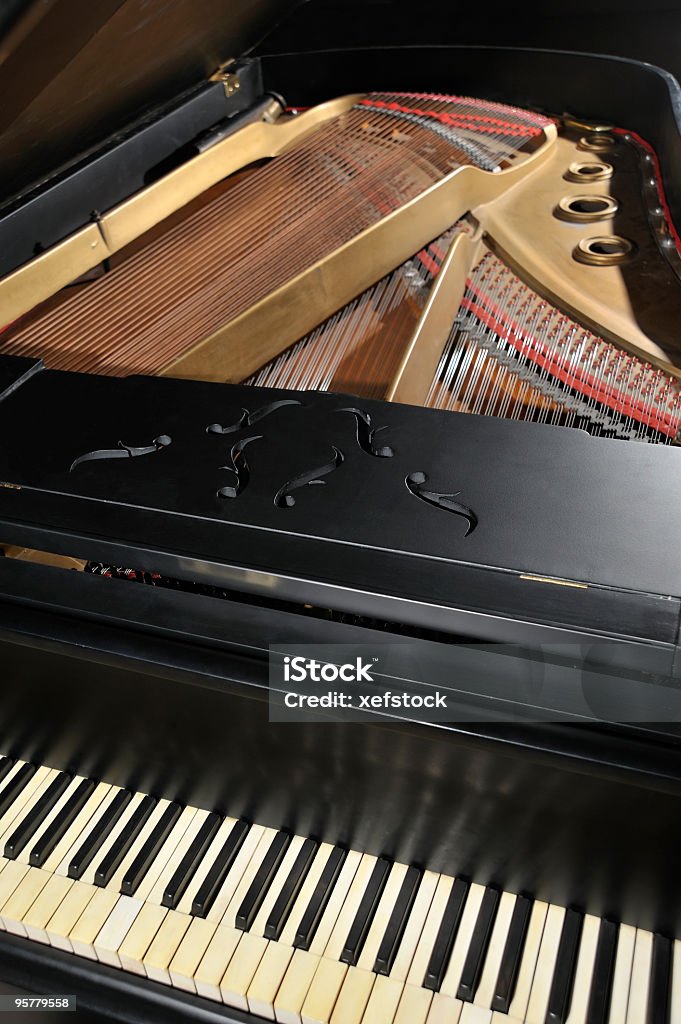 Il vecchio piano blues - Foto stock royalty-free di Corda di uno strumento musicale