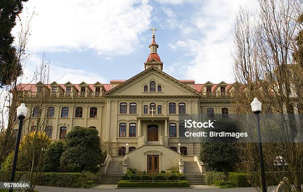 St Anns Convent Building In Victoria Bc Stock Photo - Download Image Now - Convent, Architecture, Belfry of Bruges