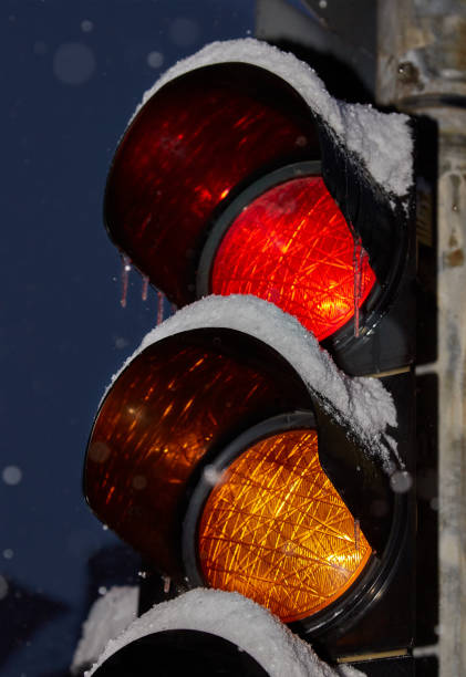 istock Traffic lights in the snow 957814756