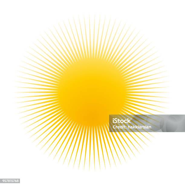 Ilustración de Icono Amarillo Sol Clipart Símbolo Aislado Sobre Fondo Blanco y más Vectores Libres de Derechos de Sol