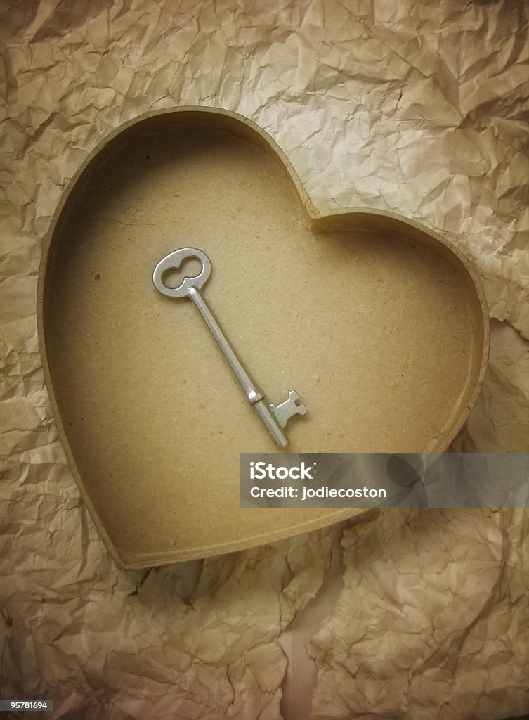 Key to Love  Heart Shape Stock Photo