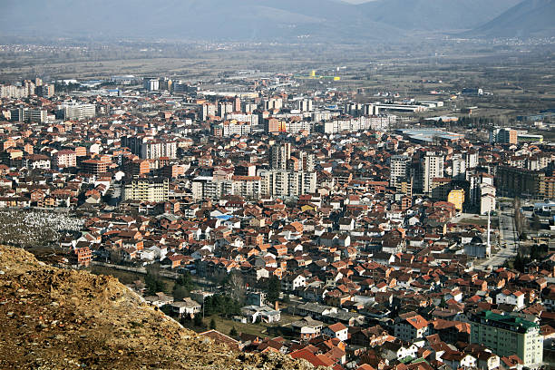 Tetovo, Macedonia Aerial view of city of Tetovo, Macedonia tetovo stock pictures, royalty-free photos & images