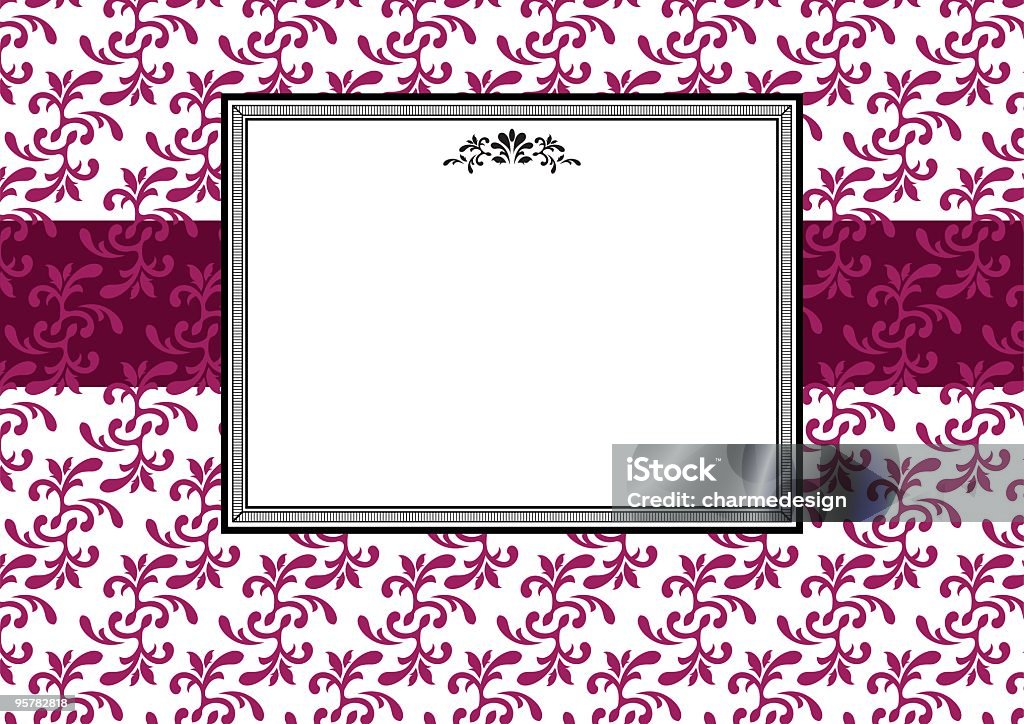 Cadre décoratif invitation template - clipart vectoriel de Bordure libre de droits