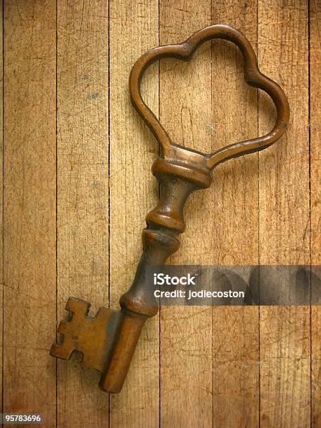 Skeleton Key Stock Photo - Download Image Now - Skeleton Key, Antique, Brass