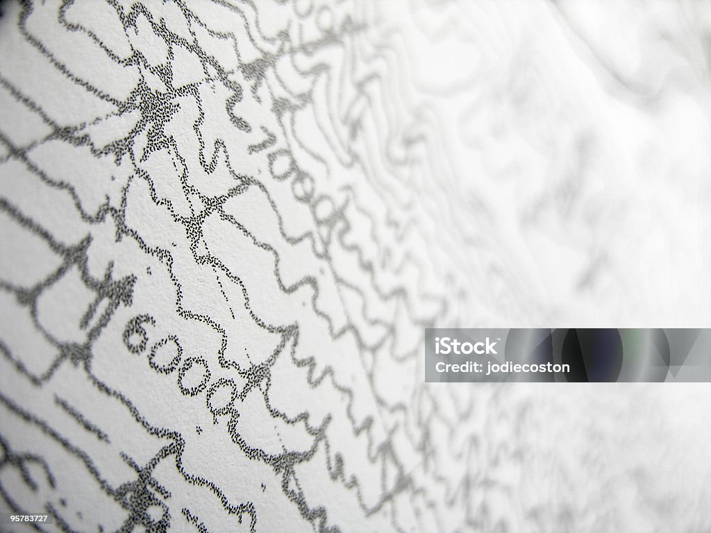 Elevazione linee con mappa topografica - Foto stock royalty-free di Carta geografica