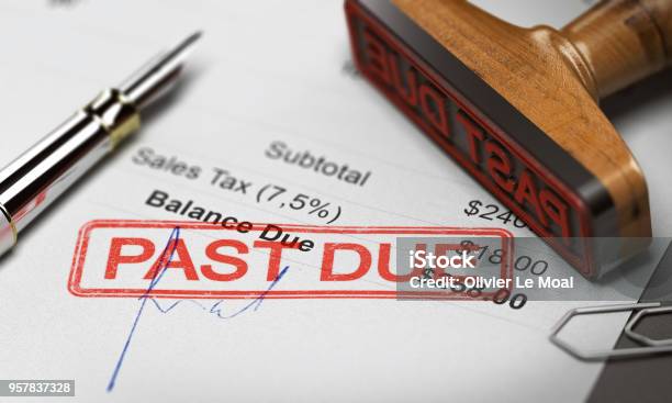 Business Debt Collection Or Recovery Unpaid Invoice Stock Photo - Download Image Now