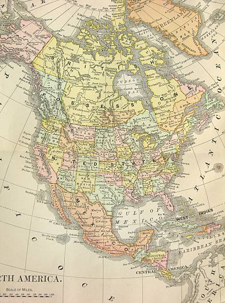 istock Antique Map of North America 95783753