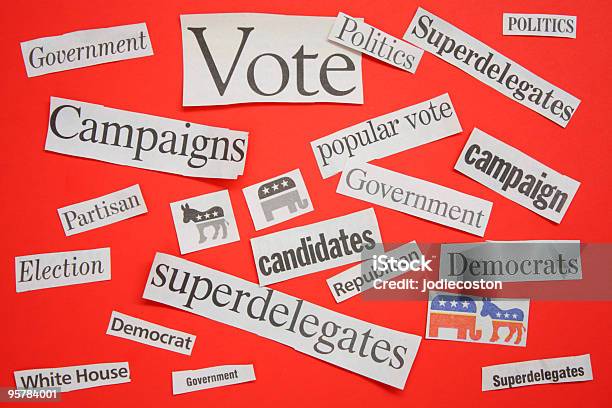 Periódico Clippings Elecciones De La Política De Los Estados Unidos Foto de stock y más banco de imágenes de Elecciones