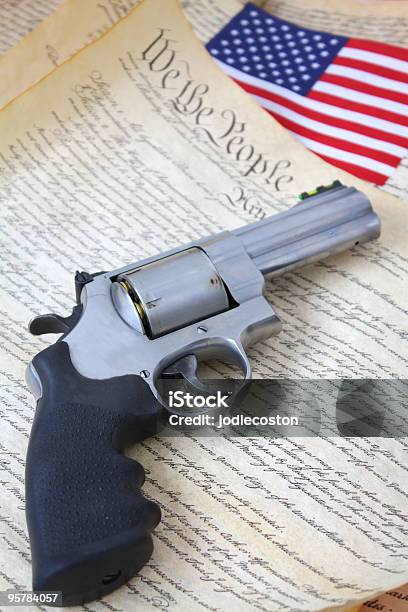 Handgun And Second Amendment Rights Stock Photo - Download Image Now - Gun, Human Rights, American Culture