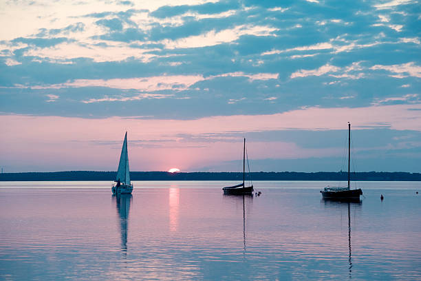 Lake Ammersee in Bavaria, Germany in summertime