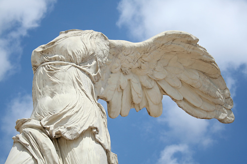 Replica of The Winged Victory of Samothrace in Montpellier, France.