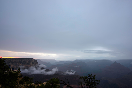 Grand Canyon with thunderstorm