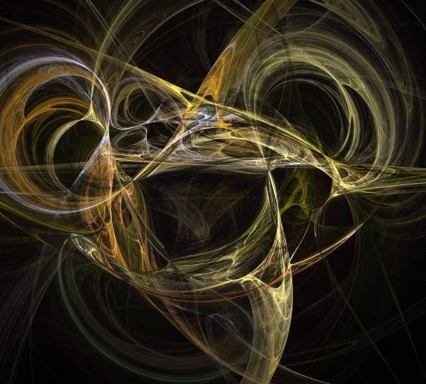 istock image of one Digital Fractal on Black Color 957845090