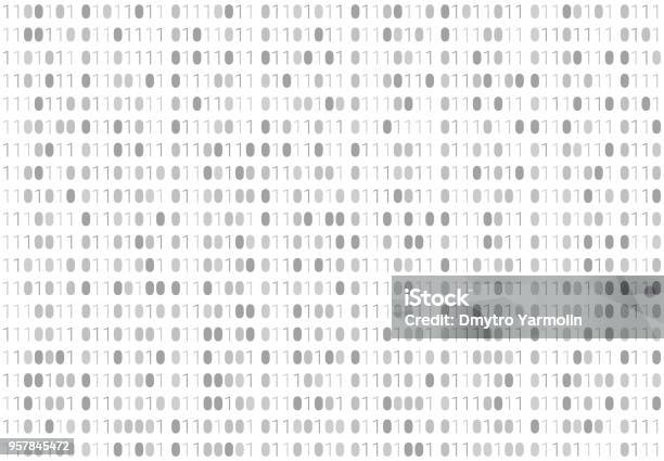 Binary Code Pattern Seamless Digital Technology Background Abstract ...