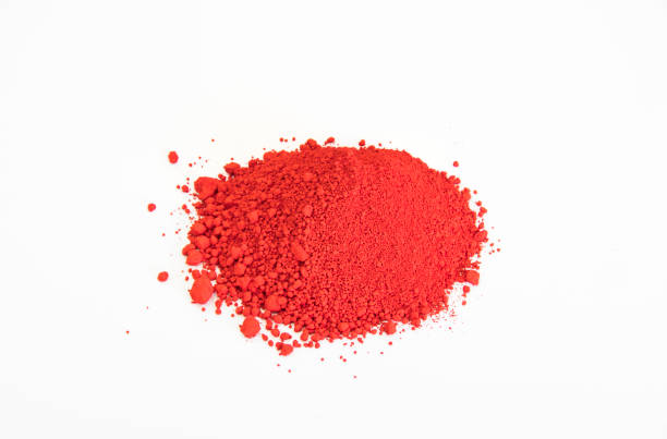 istock red pigment isolated over white background 957845720