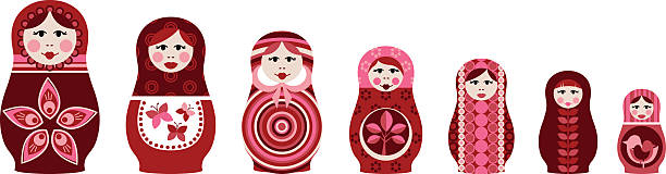 ロシアネスト人形 - russian nesting doll doll matrioska russian culture点のイラスト素材／クリップアート素材／マンガ素材／アイコン素材