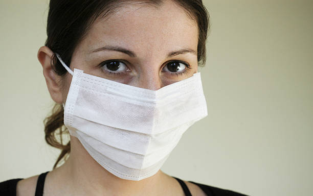 flu mask stock photo