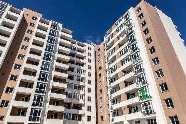istock View of the newly built apartment building 957846884