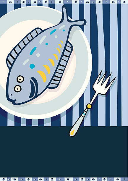 Im restaurant "fish" – Vektorgrafik