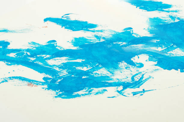 istock Vivid blue color abstract paint strokes as an abstract background 957849858