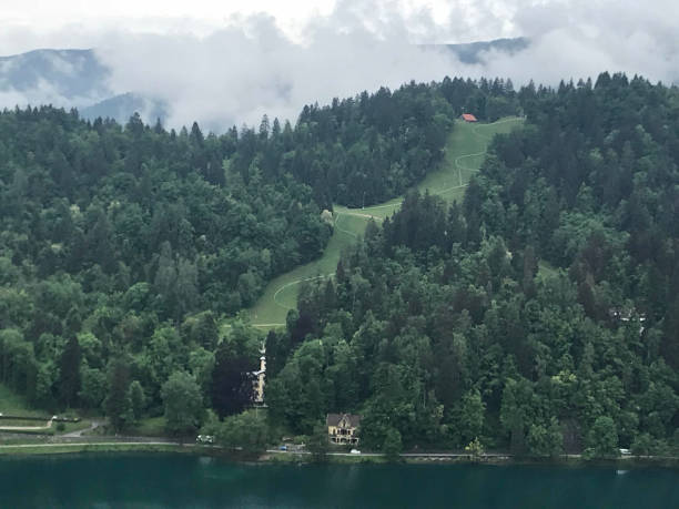 istock Green mountain slope overlooking Lake bled in Slovenia 957853006