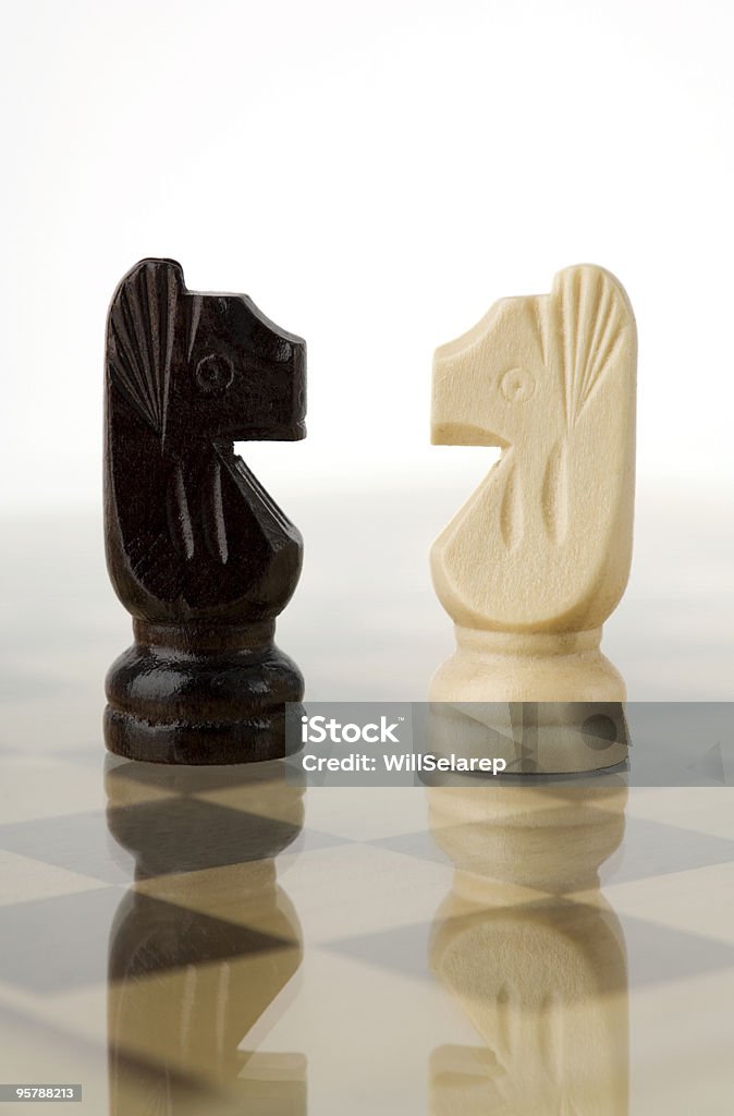 Zwei Schach Pferde - Lizenzfrei Farbbild Stock-Foto