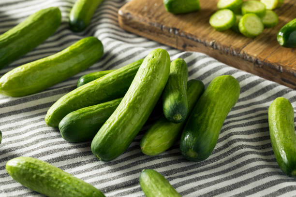 Raw Green Organic Baby Cucumbers