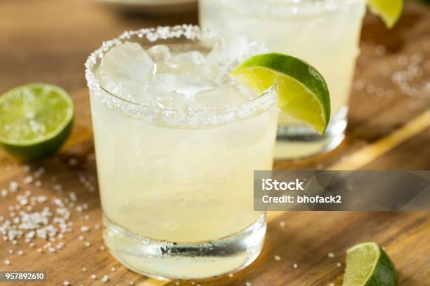 Alcoholic Lime Margarita With Tequila Stock Photo - Download Image Now - Margarita, Tequila - Drink, Cocktail