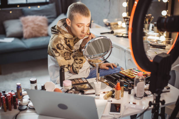 istock Young male makeup artist 957895952