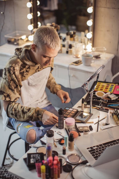 istock Young male makeup artist 957896040