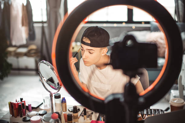 Young male makeup artist