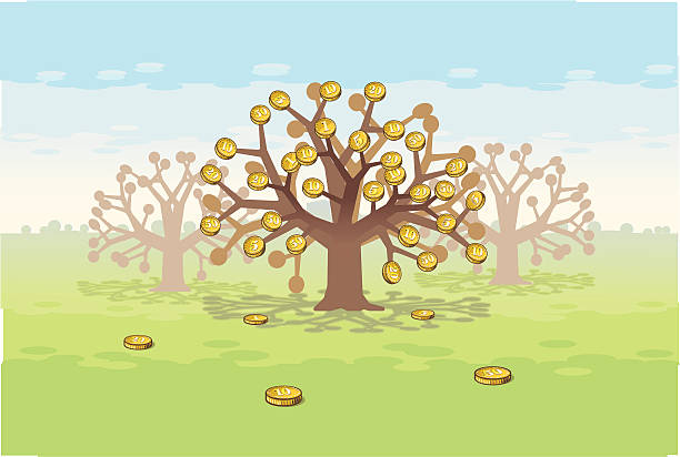 Money Tree vector art illustration