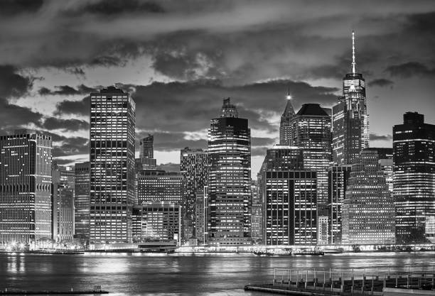 istock Manhattan skyline at night, USA. 957908314