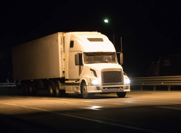 istock truck is moving on the highway 957908504
