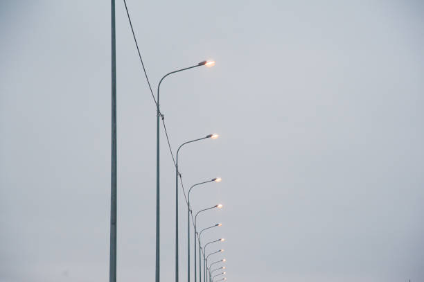 istock Street lamp on cloudy daylight 957908808