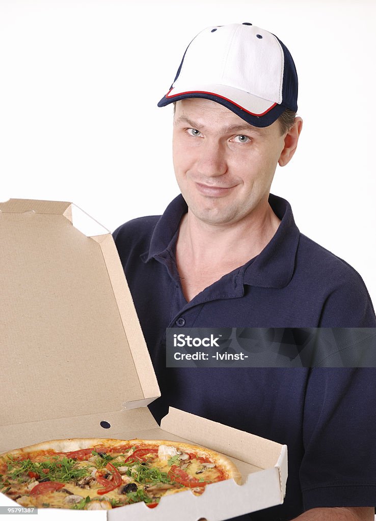 Pizza Lieferservice - Lizenzfrei Arbeiten Stock-Foto