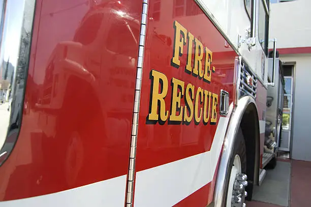Photo of Side panel of fire truck